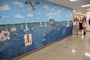 A biology-themed mural for Northport High School.