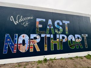 A mural project located in East Northport.